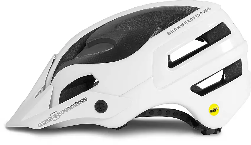 Cykelhjälm Sweet Protection Bushwhacker II Carbon MIPS vit metallic