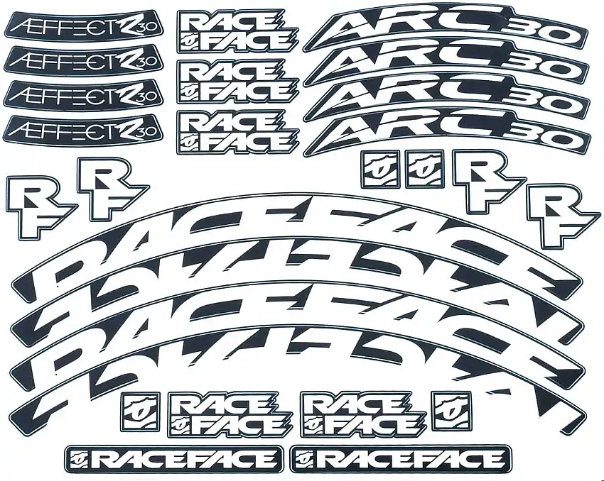 Dekalset Race Face ARC 35 vit