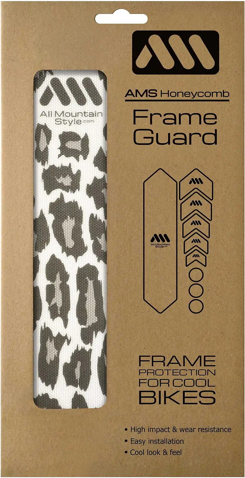 Ramskydd AMS Honeycomb transparent/grå gepard