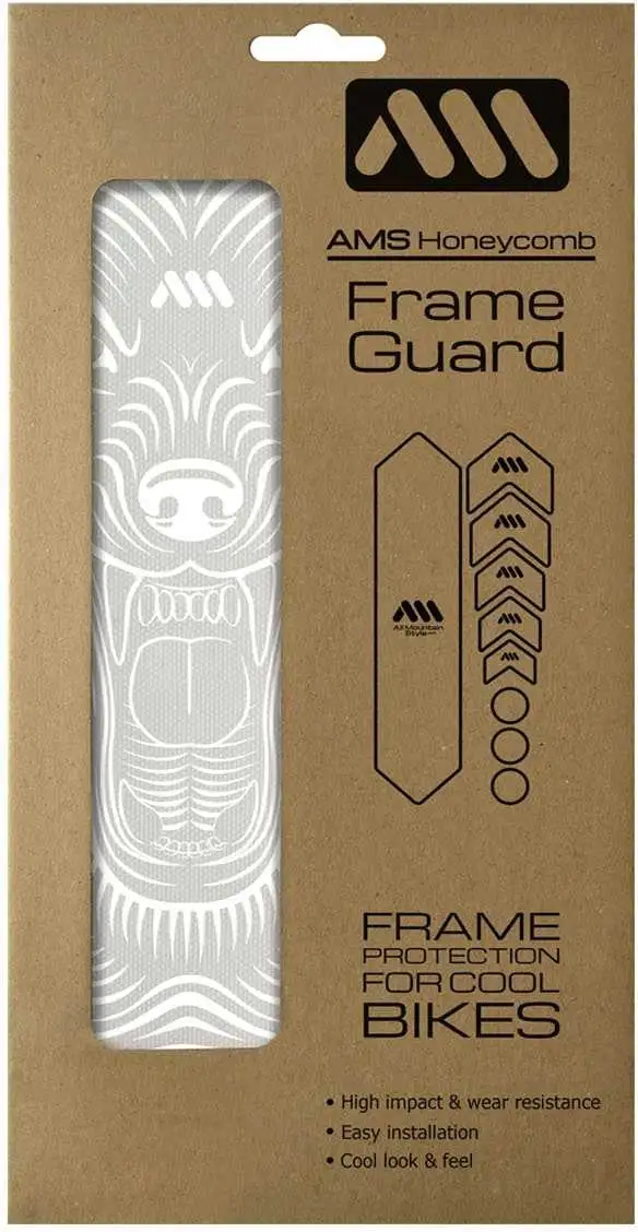 Ramskydd AMS Honeycomb transparent/vit varg