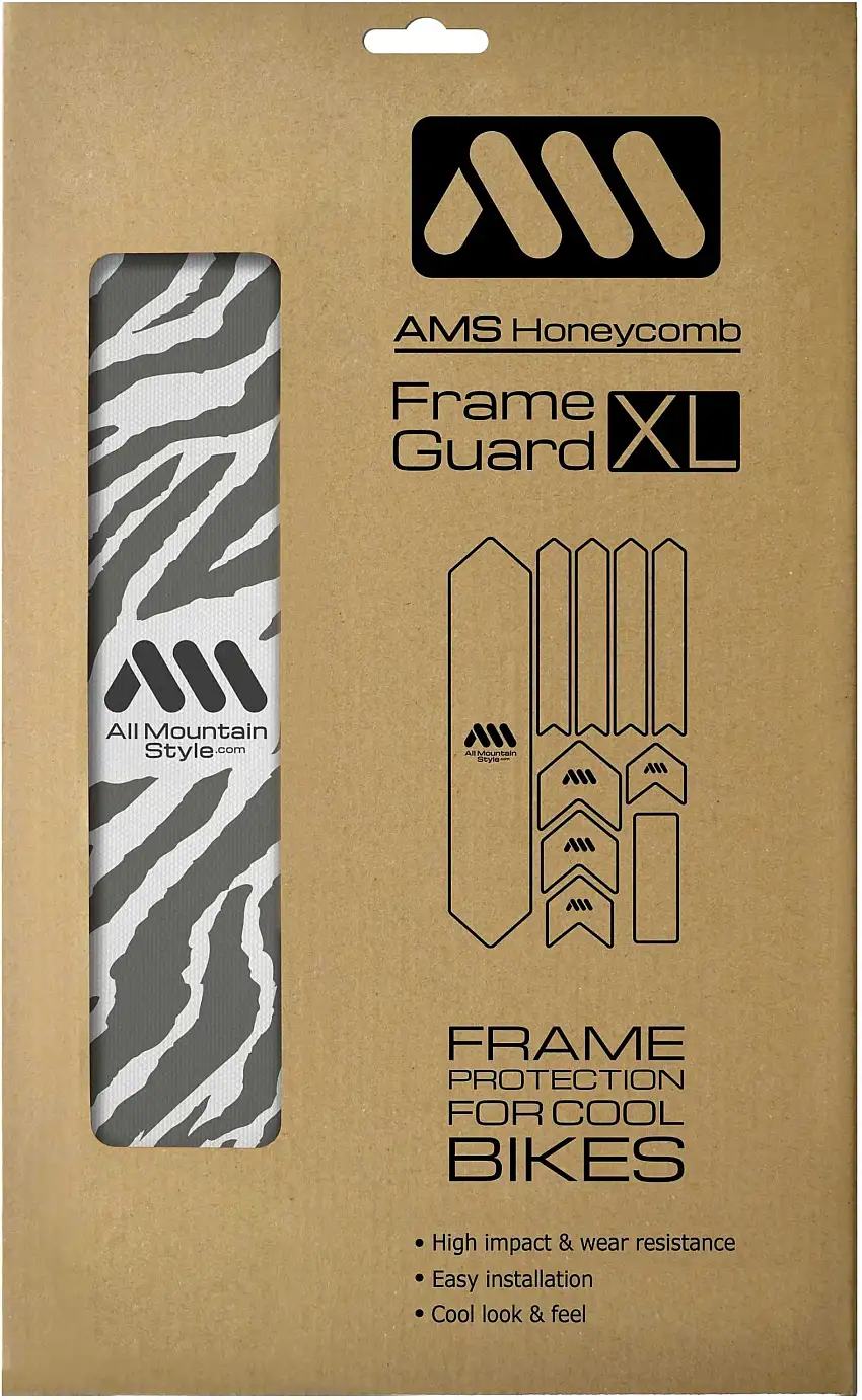 Ramskydd AMS Honeycomb XL transparent/grå zebra