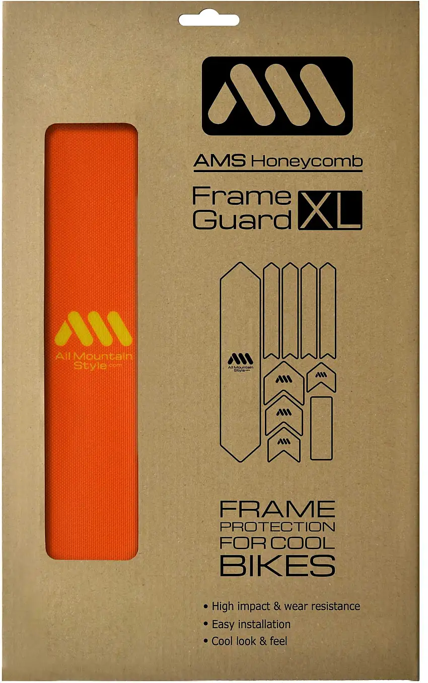 Ramskydd AMS Honeycomb XL orange/gul