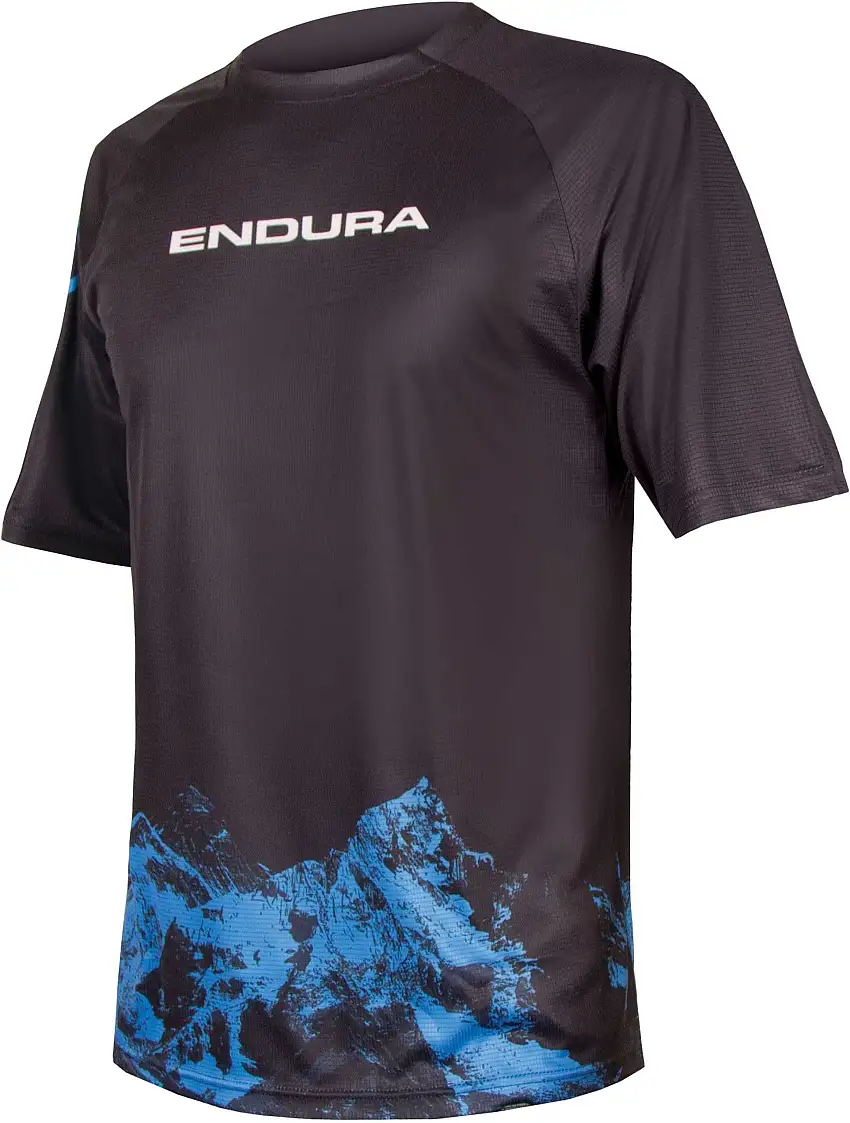 Tröja Endura Singletrack Print Mountains blå