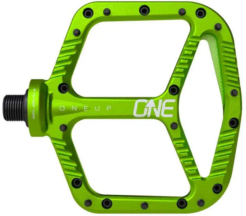 Cykelpedaler OneUp Flat Aluminum grön