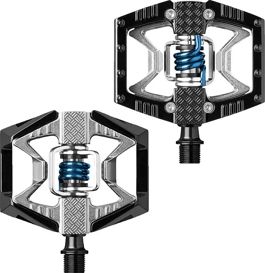 Cykelpedaler Crankbrothers Double Shot svart/grå/blå inkl. pedalklossar