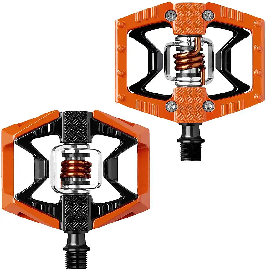 Cykelpedaler Crankbrothers Double Shot orange/svart inkl. pedalklossar