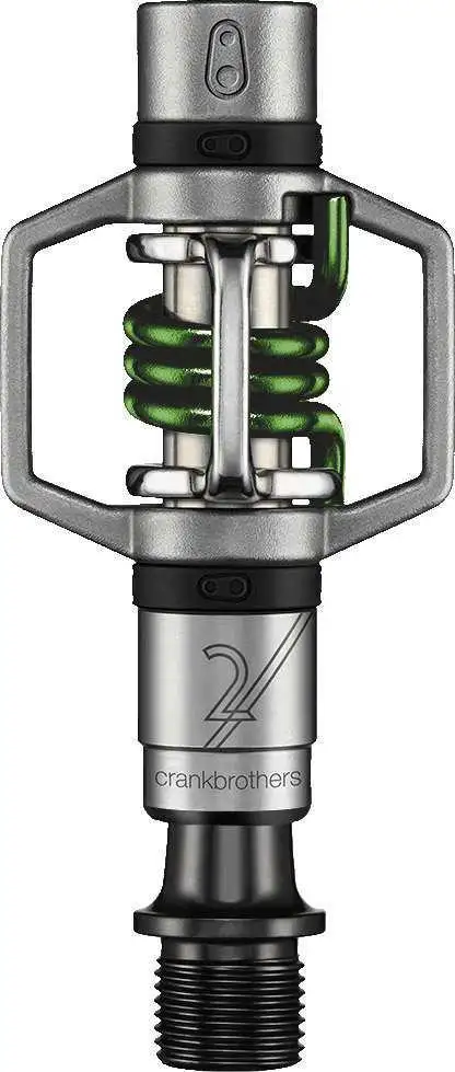 Cykelpedaler Crankbrothers Eggbeater 2 grå/grön inkl. pedalklossar