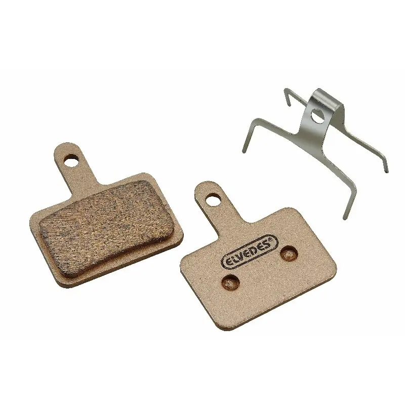 Ett par bromsbelägg av metall för cykel Elvedes Shimano BR-M375, M415-M495, M515, M525