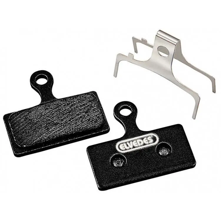 Ett par bromsbelägg i metall/kol för cykel Elvedes Shimano BRM666, BRM785, BRM985