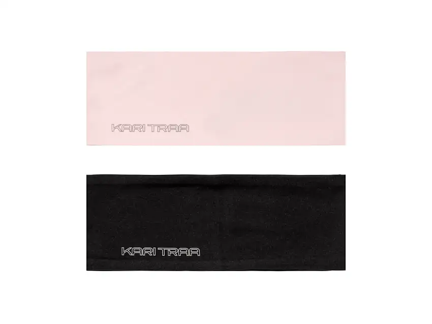 Kari Traa Una pannband 2-pack rosa/svart onesize