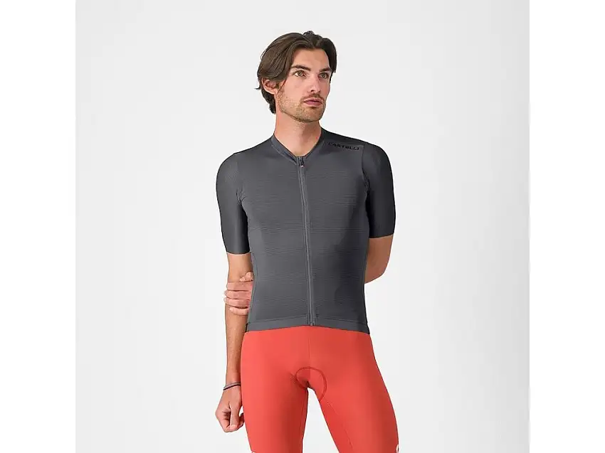 Castelli Espresso 2 cykeltröja korta ärmar smoky grey herr