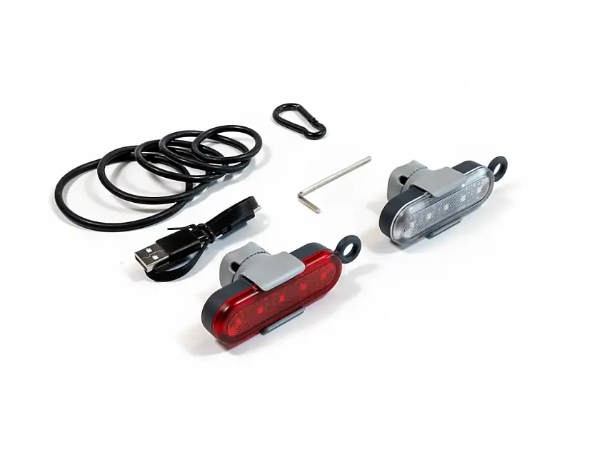 Reelight Stadium lampset USB laddningsbar svart 65 lumen