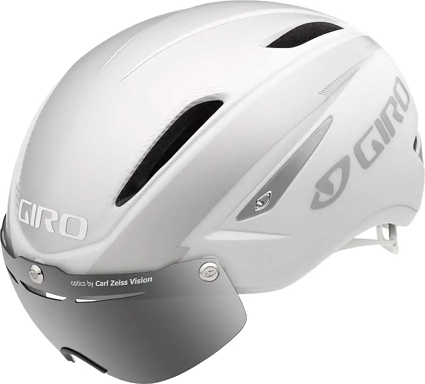 Cykelhjälm Giro Air Attack Shield matt vit/silver