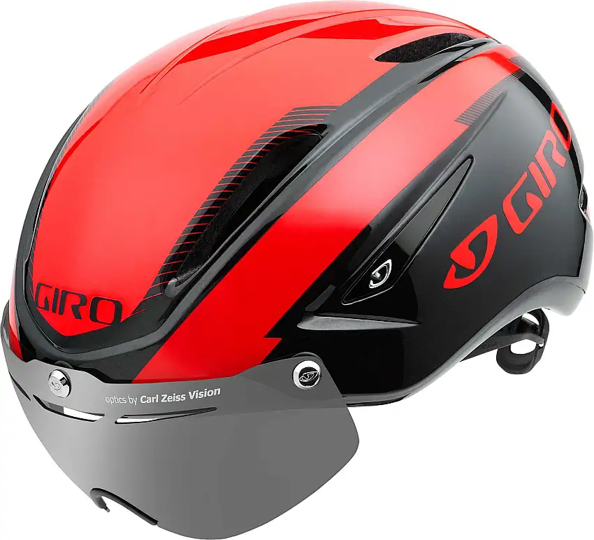 Cykelhjälm Giro Air Attack Shield röd/svart