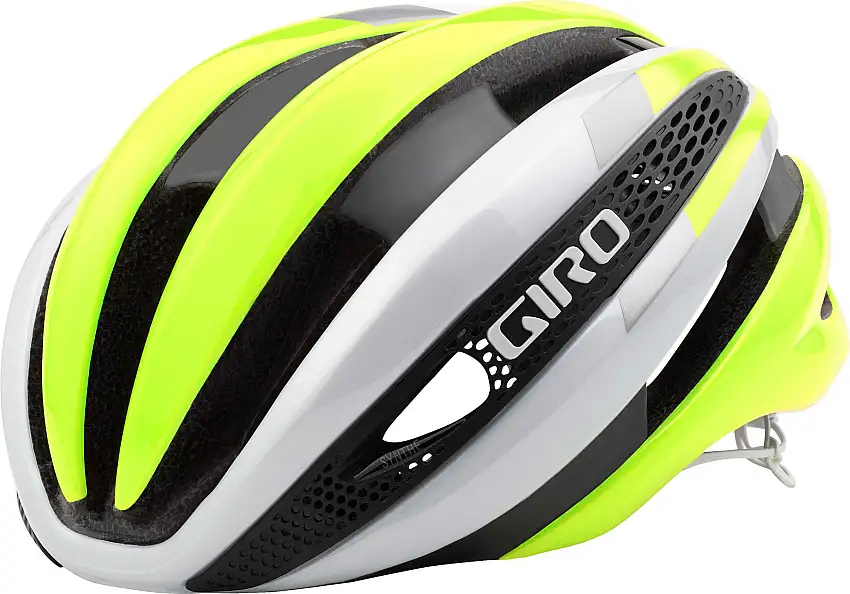 Cykelhjälm Giro Synthe vit/hi-vis gul