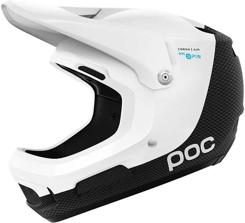 Cykelhjälm POC Coron Air Carbon SPIN vit/svart