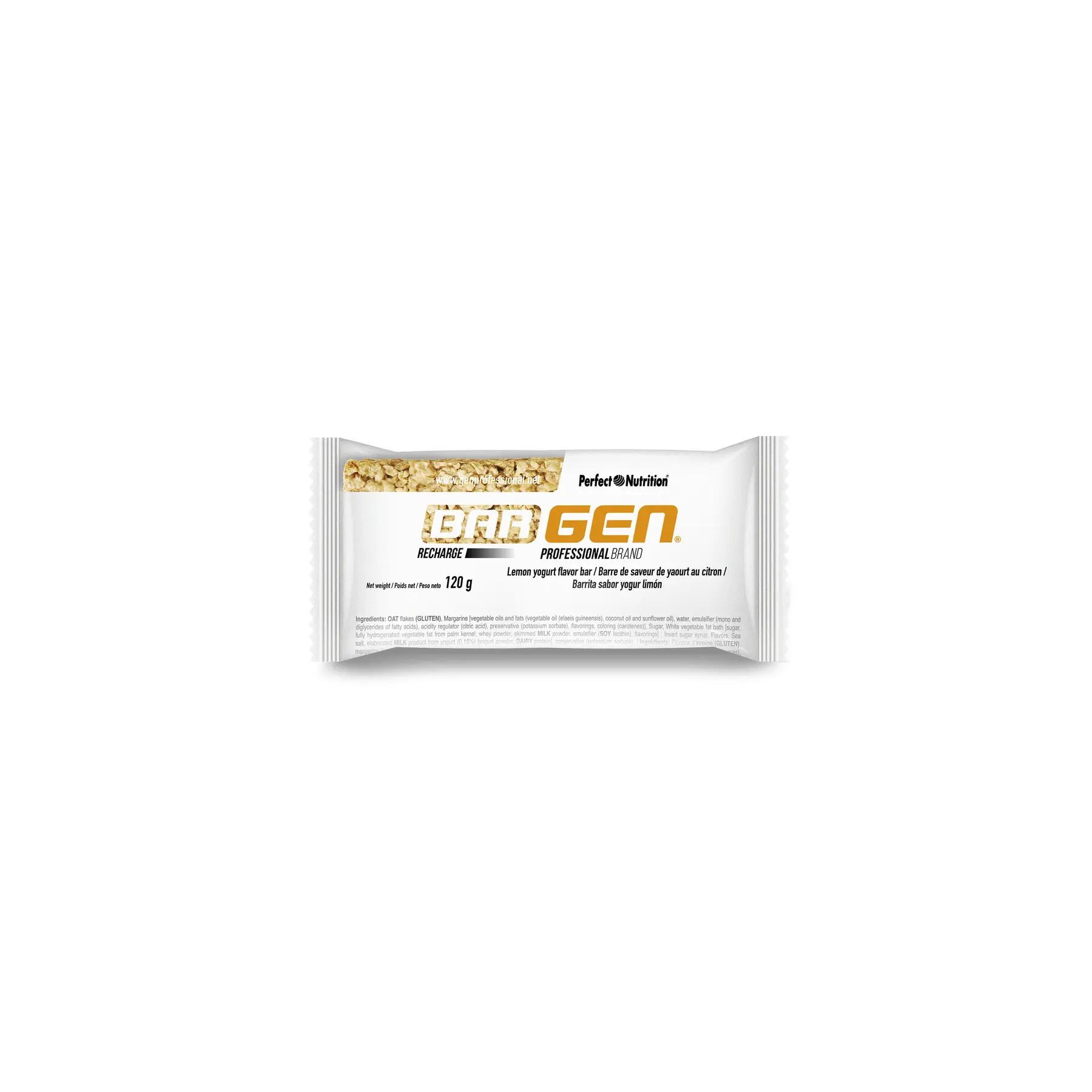 Förpackning med 20 näringsbars med citron Gen Professional Bargen