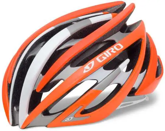 Cykelhjälm Giro Aeon orange/vit