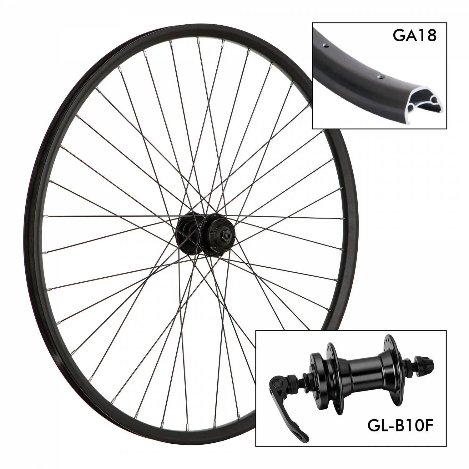 Cykelhjul Krayton GA18 36H - B10F 9x100