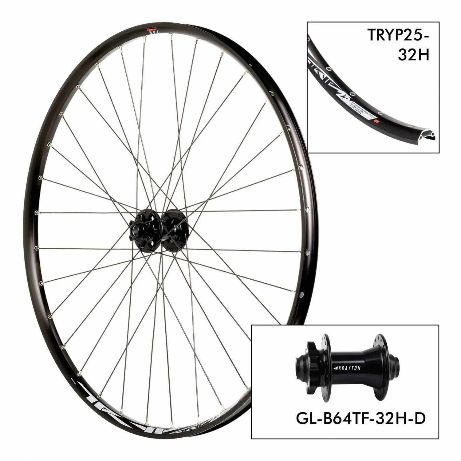 Cykelhjul Rodi D. Tryp25 32H - B64TF 15x100