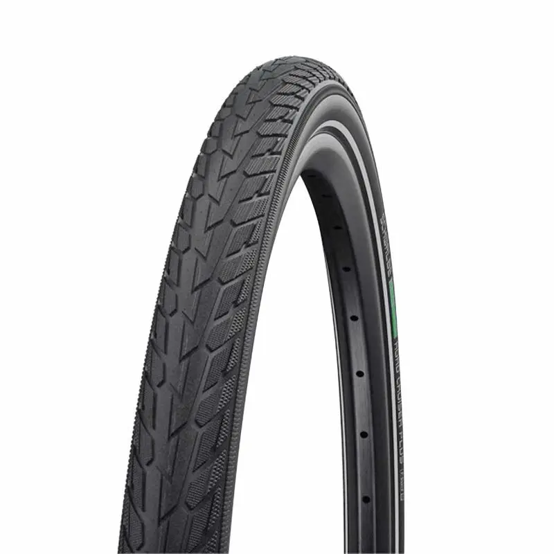 Urban mountainbike-däck Schwalbe Delta Cruiser Plus Tr (35-622) renfort Green Guard flanc reflex