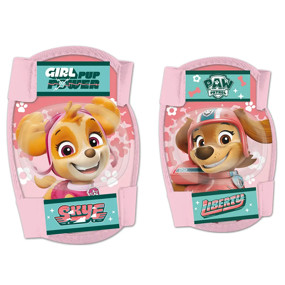 Knä- och armbågsskydd för tjejer Seven Paw Patrol