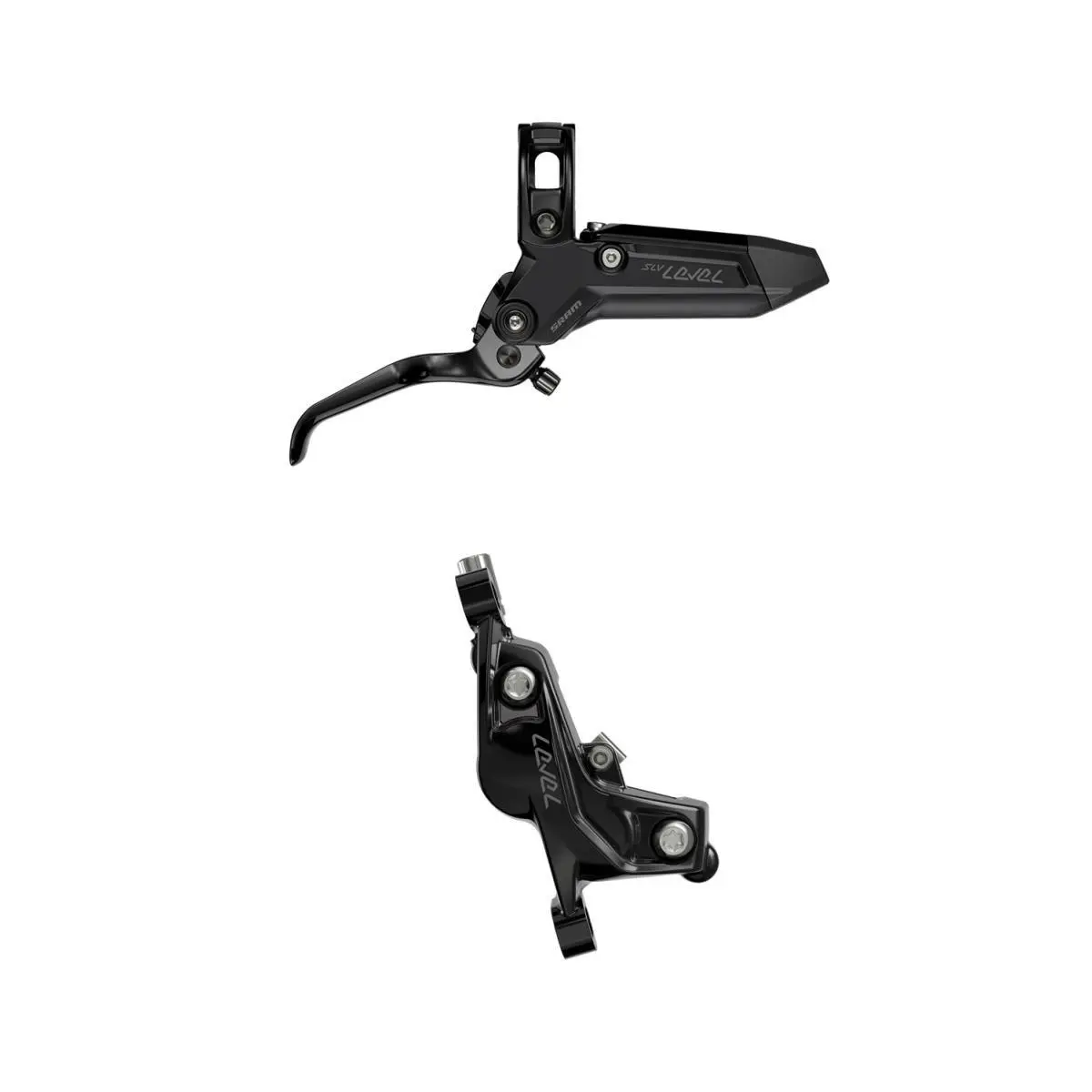 4-kolvs bromsspak, aluminiumspak Sram Level Silver Stealth