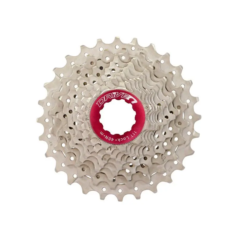 Aluminiumkassett i röd metall Sunrace 10V