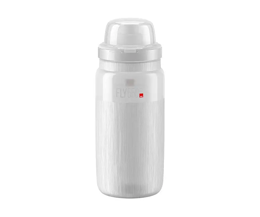 Flaska Elite FLY MTB TEX Clear Grey Logo 550ml