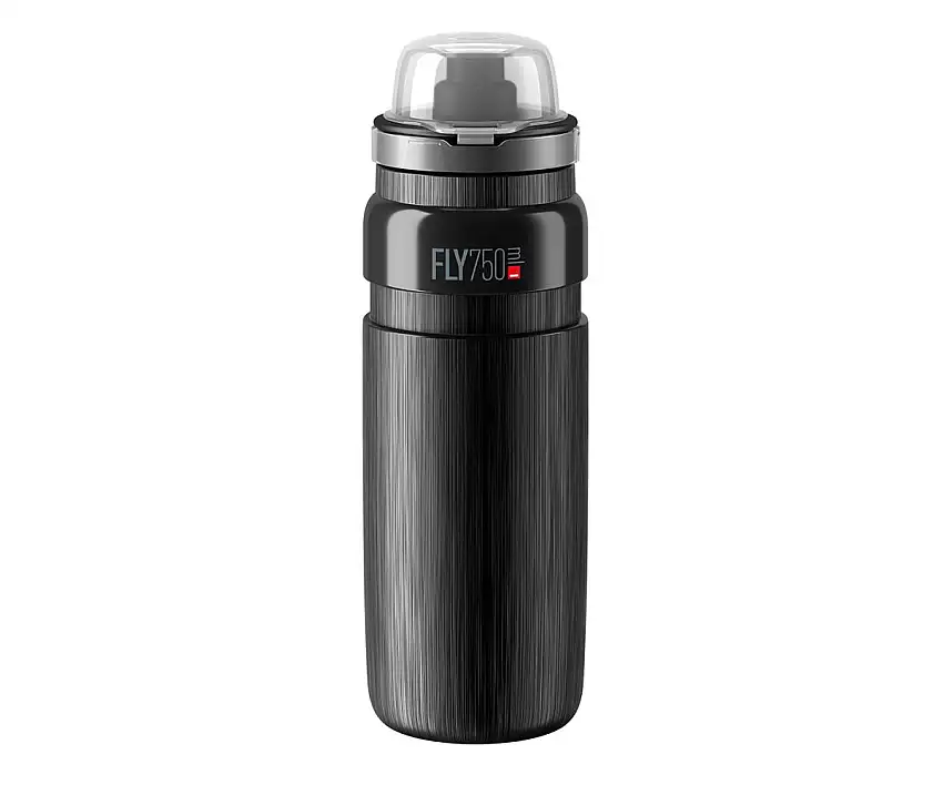 Flaska Elite FLY MTB TEX Black Grey Logo 750ml