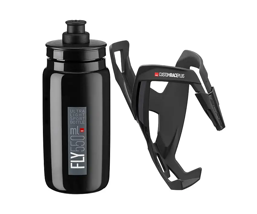 Flaskställskit Elite Custom Race+ svart+ FLY svart 550ml