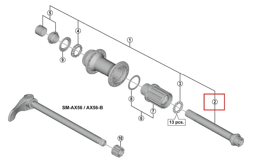 Bakaxel Shimano FH-M618-B