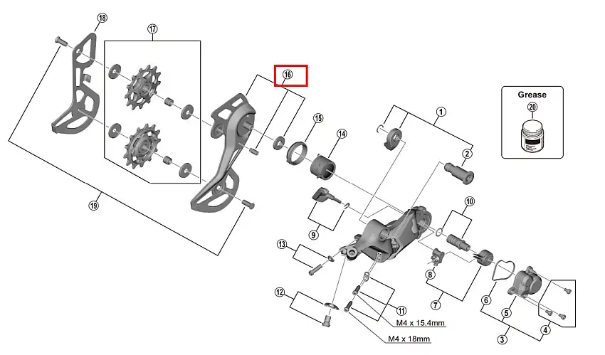 Ytterplatta Shimano kit GS-Type RD-M8130