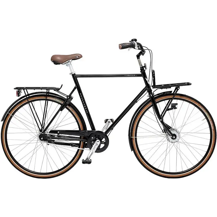 Herrcykel Skeppshult Natur 7-Växlar Svart Spegel