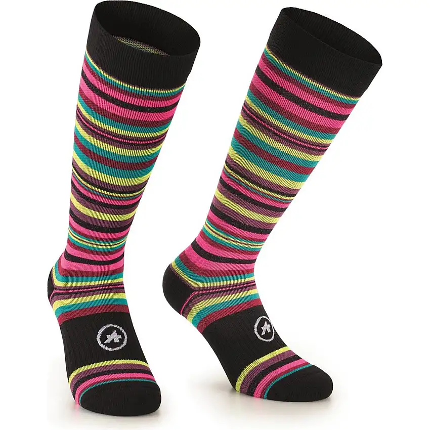 Assos Cykelstrumpor Women's Spring Fall Svart/Rosa