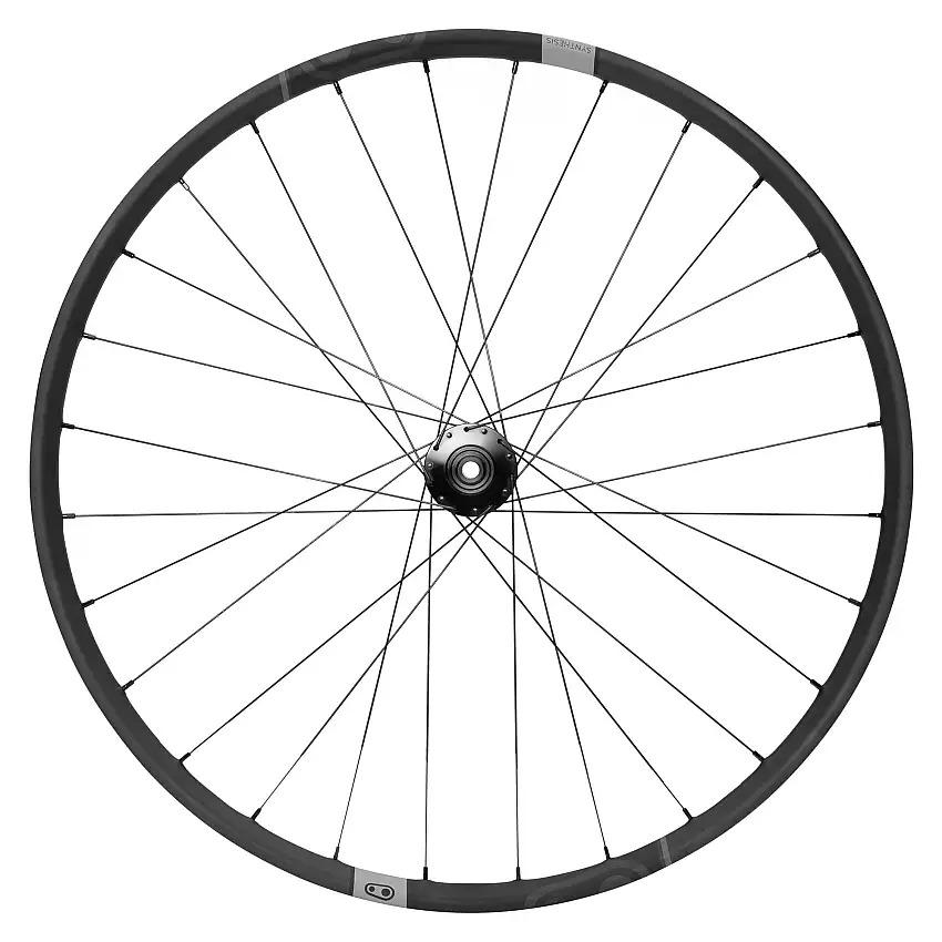 Framhjul Crankbrothers Synthesis Carbon Gravel 12x100 28" CL Disc TLR Svart