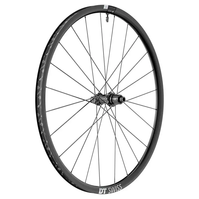 Bakhjul DT Swiss GR 1600 Spline DB 25 12x142 28" Shimano Micro Spline 12-speed CL Disc TLR Svart