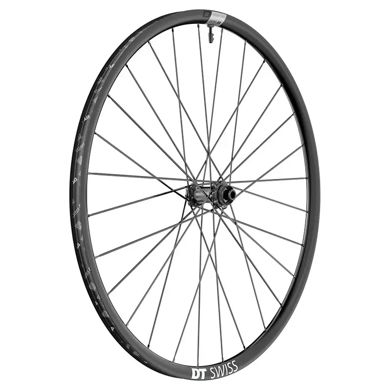 Framhjul DT Swiss HE 1800 Spline DB 12x110 28" CL Disc TLR Svart