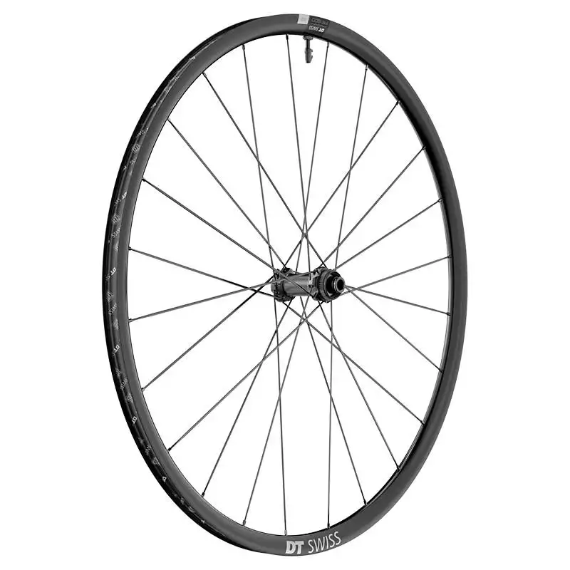 Framhjul DT Swiss PR 1600 Spline DB 23 12x100 28" CL Disc TLR Svart