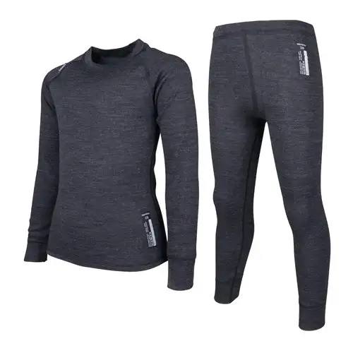 Barnunderställ Lindberg Merino Set Junior Svart/Grå