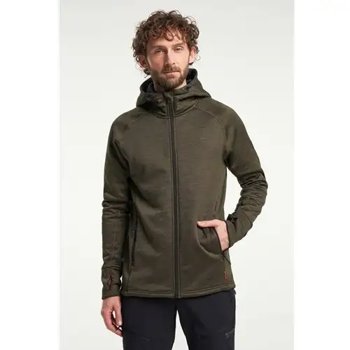 Hoodie Tenson Txlite Zip Herr Grön
