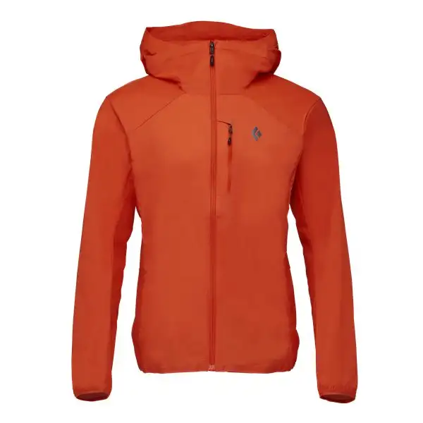 Hoodie Black Diamond Alpine Start Hoody Herr Svart/Vit/Röd