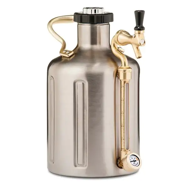 Flaska GrowlerWerks Ukeg 3.8 Liter Grå OS