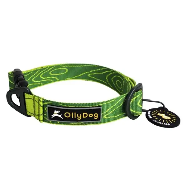 Halsband OllyDog Flagstaff Collar Grön