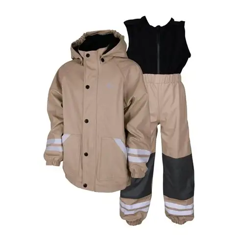 Regnjacka Lindberg Fagerhult Rain Set Fleece Junior Beige