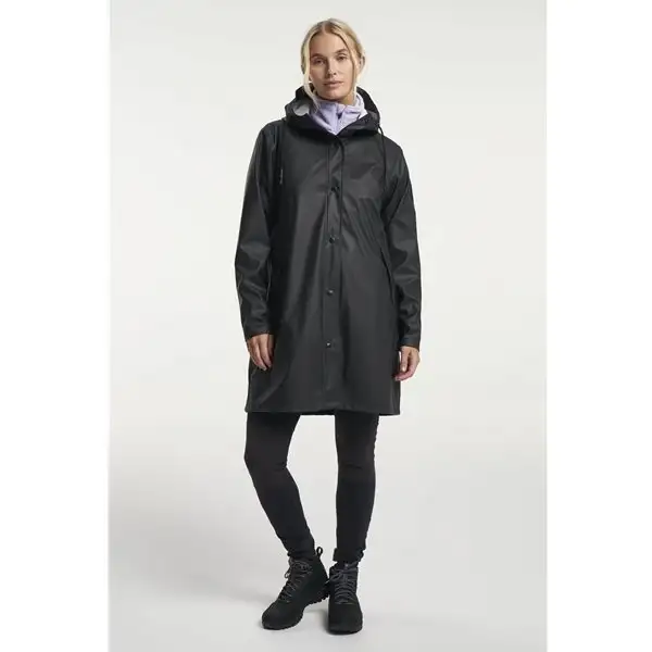 Regnjacka Tenson Apelviken Pu Coat Dam Svart
