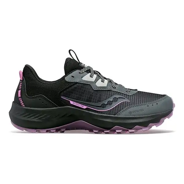 Trailrunning Skor Saucony Aura Tr GTX Dam Svart/Lila