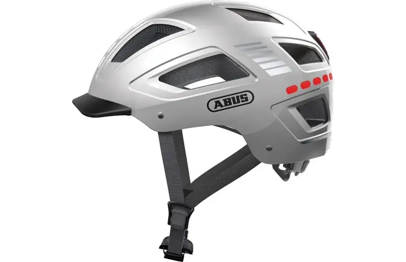 Abus Cykelhjälm Hyban 2.0 Led Signal Silver