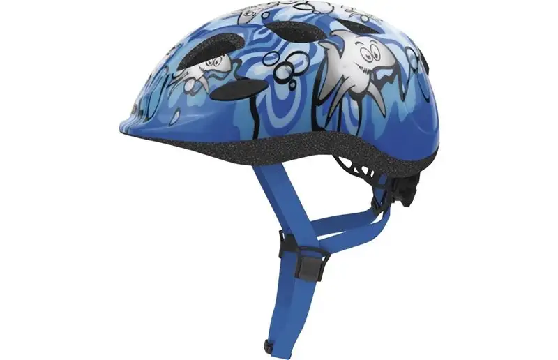 Abus Cykelhjälm Smiley 2.0 Grönt Spänne Blue Sharky