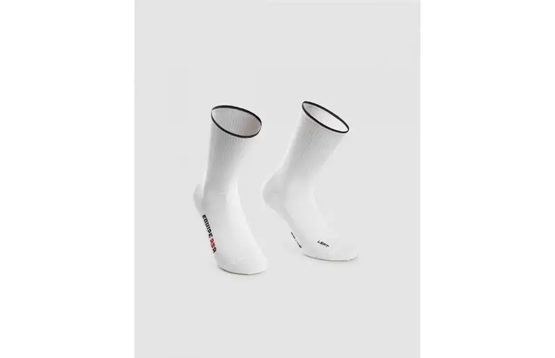 Assos Cykelstrumpor Rsr Unisex White/Grey